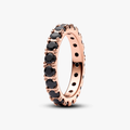 14k Rose gold-plated ring with black cystal 180050C02-56 (High Resolution)