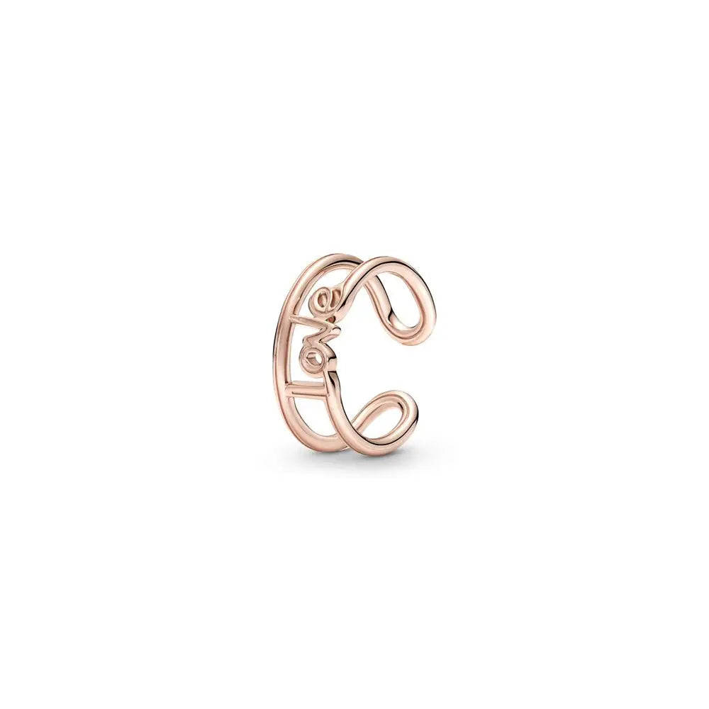 Love script 14k rose gold-plated ring 180077C00-52 (High Resolution)