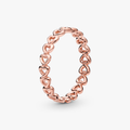 PANDORA Rose Linked Love Heart Ring 180177-56 (High Resolution)