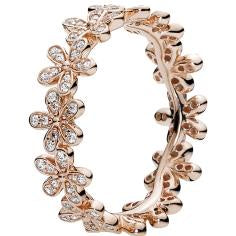 PANDORA Rose Dazzling Daisies Band w CZ 180934CZ-50