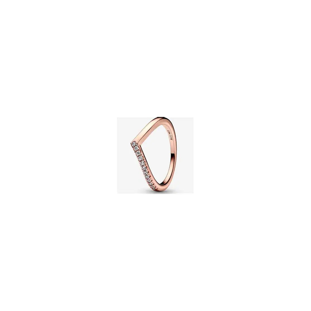 Wishbone 14k rose gold-plated ring with 182394C01-48 (High Resolution)