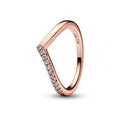 Wishbone 14k rose gold-plated ring with 182394C01-48