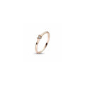 Heart 14k rose gold-plated ring with cle 182495C01-58 (High Resolution)
