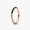 14k Rose gold-plated ring with clear cub 182528C01-58 (High Resolution)