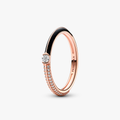 14k Rose gold-plated ring with clear cub 182528C01-56 (High Resolution)