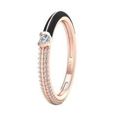 14k Rose gold-plated ring with clear cub 182528C01-58