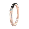 14k Rose gold-plated ring with clear cub 182528C01-56