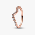 Wave 14k rose gold-plated ring with clea 182539C01-50 (High Resolution)