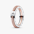 Pandora Signature Two-tone Logo & Pav?Ri 182773C01-54 (High Resolution)