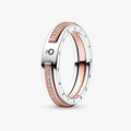 Pandora Signature Two-tone Logo & Pav?Ri 182773C01-58 (High Resolution)