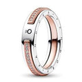 Pandora Signature Two-tone Logo & Pav?Ri 182773C01-52