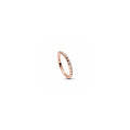 14k Rose gold-plated pyramid studded ring with clear cubic zirconia 182800C01-56 (High Resolution)
