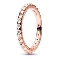 14k Rose gold-plated pyramid studded rin 182800C01-50