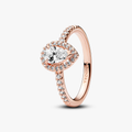14k Rose gold-plated ring with clear cubic zirconia 182835C01-54 (High Resolution)