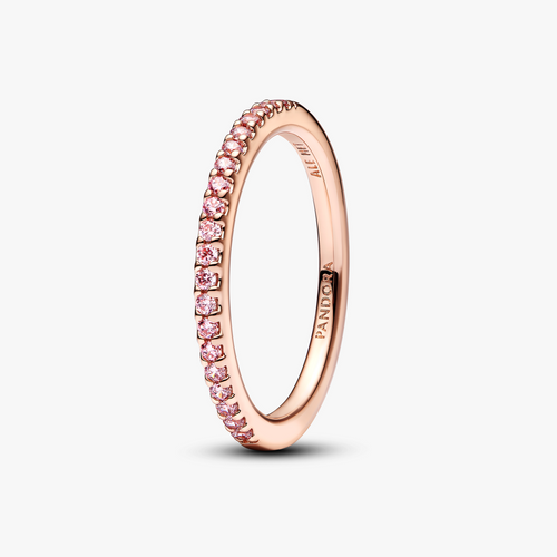 14k Rose gold-plated ring with fancy fairy tale pink cubic zirconia 182999C01-54 (High Resolution)