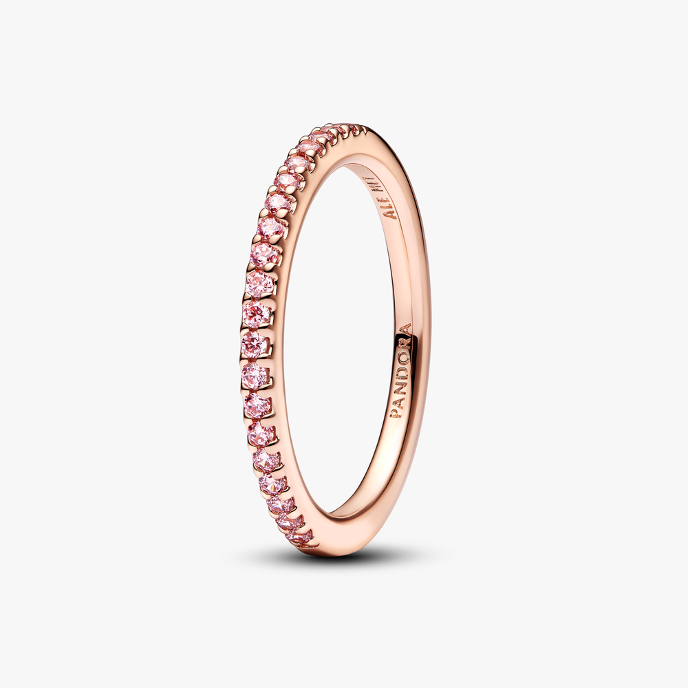 14k Rose gold-plated ring with fancy fai 182999C01-56 (High Resolution)