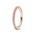 14k Rose gold-plated ring with fancy fairy tale pink cubic zirconia 182999C01-58