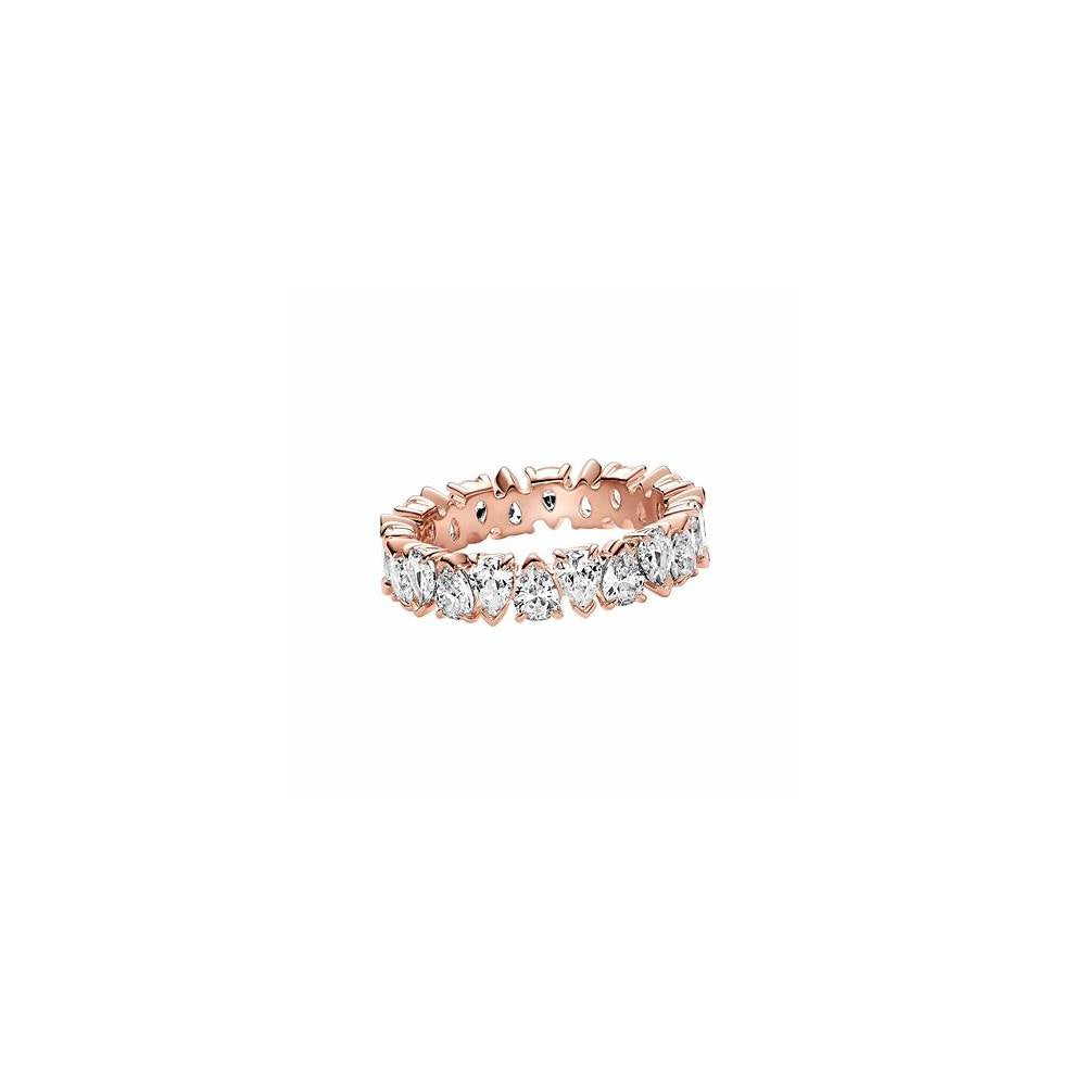 14k Rose gold-plated ring with clear cubic zirconia 183021C01-58 (High Resolution)