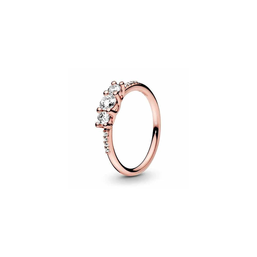 PANDORA Rose Sparkling Elegance Ring w C 186242CZ-50 (High Resolution)