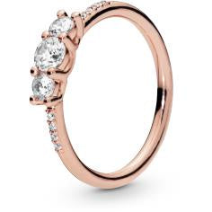 PANDORA Rose Sparkling Elegance Ring w C 186242CZ-50