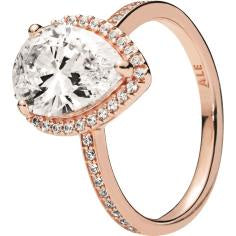 PANDORA Rose Radiant Teardrop Ring with 186251CZ-48