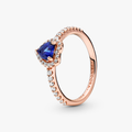 Pandora Rose Sparkling Blue Elevated Heart Ring w Blue Crystal   CZ 188421C01-50 (High Resolution)