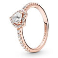 Pandora Rose Sparkling Elevated Heart Ri 188421C02-50