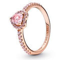 Heart 14k rose gold-plated ring with orc 188421C04-48