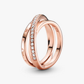 Pandora Rose Twisted Logo Ring w CZ (High Resolution)