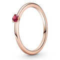 Pandora Rose Solitaire Ring w Red CZ 189259C01-50