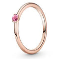 Pandora Rose Solitaire Ring w Pink Cryst 189259C03-56