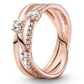 Pandora Rose Sparkling Triple Band Ring 189400C01-50