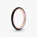 14k Rose gold-plated ring with black enamel (High Resolution)