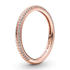Pandora Me 14k Rose Gold Plated Pave Rin 189679C01-52