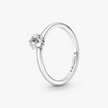 Star sterling silver ring with  clear cubic zirconia 190026C01-54 (High Resolution)