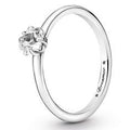 Star sterling silver ring with clear cubic zirconia 190026C01-52