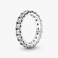 Sterling silver ring with clear cubic zirconia 190050C01 (High Resolution)