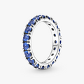 Sterling silver ring with princess blue 190050C02-48 (High Resolution)