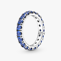 Sterling silver ring with princess blue 190050C02-50 (High Resolution)