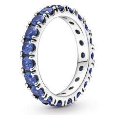 Sterling silver ring with princess blue 190050C02-48