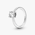 Sterling silver ring with clear cubic zirconia 190052C01-56 (High Resolution)