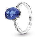 Sterling silver ring with princess blue 190056C01-52