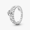 Tiara Silver Ring Band w Clear CZ 190880CZ-60 (High Resolution)