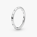 Sparkling Droplets Silver Ring Band w CZ 190945CZ-56 (High Resolution)
