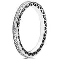 Hearts of PANDORA Silver Ring Band w CZ 190963CZ-50