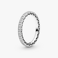 Hearts of PANDORA Silver Ring Band w CZ 190963CZ-50 (High Resolution)