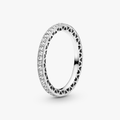 Hearts of PANDORA Silver Ring Band w CZ 190963CZ-58 (High Resolution)