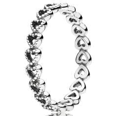 Linked Love Silver Ring Band 190980-54