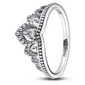 Regal tiara sterling silver ring with clear cubic zirconia 192233C01-50