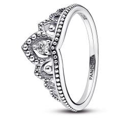 Regal tiara sterling silver ring with clear cubic zirconia 192233C01-50